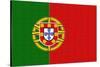 Portugal Country Flag - Letterpress-Lantern Press-Stretched Canvas