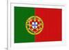 Portugal Country Flag - Letterpress-Lantern Press-Framed Premium Giclee Print