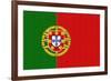 Portugal Country Flag - Letterpress-Lantern Press-Framed Premium Giclee Print