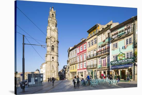 Portugal, Douro Litoral, Porto. Clerigos Tower in the UNESCO World Heritage listed Old Town of Port-Nick Ledger-Stretched Canvas