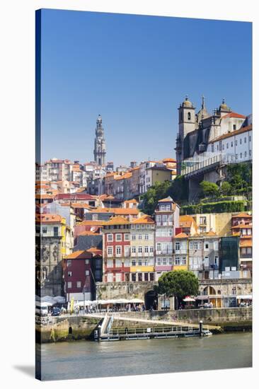 Portugal, Douro Litoral, Porto. The view across the Douro River to the UNESCO listed Old Town of Po-Nick Ledger-Stretched Canvas