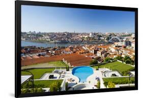 Portugal, Douro Litoral, Porto. The view towards the old town of Porto and the Ribeira district fro-Nick Ledger-Framed Photographic Print