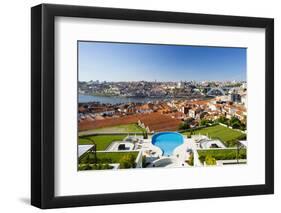 Portugal, Douro Litoral, Porto. The view towards the old town of Porto and the Ribeira district fro-Nick Ledger-Framed Photographic Print