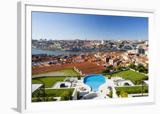 Portugal, Douro Litoral, Porto. The view towards the old town of Porto and the Ribeira district fro-Nick Ledger-Framed Photographic Print