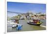 Portugal, Douro Litoral, Porto. Tourists boats on Douro River in the UNESCO listed Ribeira district-Nick Ledger-Framed Photographic Print