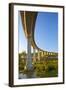 Portugal, Douro Valley, Rio Douro, Excursion Boat, Highway Bridge, Town Regua-Chris Seba-Framed Photographic Print