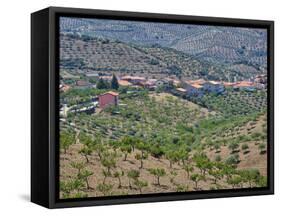 Portugal, Douro Valley. The hillside town of Castelo Mellor-Terry Eggers-Framed Stretched Canvas