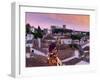 Portugal, Estramadura,Obidos, Overview of 12th Century Town at Dusk-Shaun Egan-Framed Photographic Print