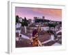 Portugal, Estramadura,Obidos, Overview of 12th Century Town at Dusk-Shaun Egan-Framed Photographic Print