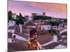 Portugal, Estramadura,Obidos, Overview of 12th Century Town at Dusk-Shaun Egan-Mounted Photographic Print