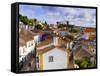 Portugal, Estramadura,Obidos, Overview of 12th Century Town-Shaun Egan-Framed Stretched Canvas