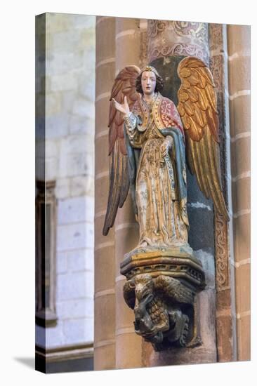 Portugal, Evora, Cathedral of Evora, Angel Statue-Jim Engelbrecht-Stretched Canvas