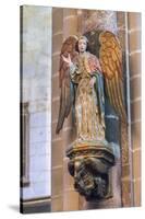 Portugal, Evora, Cathedral of Evora, Angel Statue-Jim Engelbrecht-Stretched Canvas