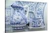 Portugal, Evora, Hand Painted Ceramic Dishes for Sale-Jim Engelbrecht-Stretched Canvas