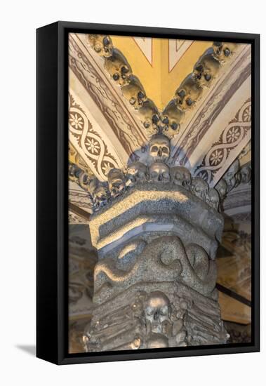 Portugal, Evora, St. Francis Church, Bone Chapel-Jim Engelbrecht-Framed Stretched Canvas