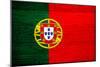 Portugal Flag Design with Wood Patterning - Flags of the World Series-Philippe Hugonnard-Mounted Premium Giclee Print
