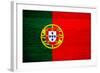 Portugal Flag Design with Wood Patterning - Flags of the World Series-Philippe Hugonnard-Framed Art Print