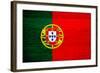 Portugal Flag Design with Wood Patterning - Flags of the World Series-Philippe Hugonnard-Framed Art Print