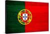 Portugal Flag Design with Wood Patterning - Flags of the World Series-Philippe Hugonnard-Stretched Canvas