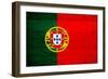 Portugal Flag Design with Wood Patterning - Flags of the World Series-Philippe Hugonnard-Framed Art Print