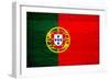 Portugal Flag Design with Wood Patterning - Flags of the World Series-Philippe Hugonnard-Framed Art Print