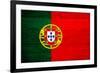 Portugal Flag Design with Wood Patterning - Flags of the World Series-Philippe Hugonnard-Framed Art Print