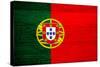 Portugal Flag Design with Wood Patterning - Flags of the World Series-Philippe Hugonnard-Stretched Canvas