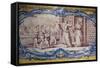 Portugal, Lisbon, Belem, Hieronymite Monastery, Refectory, Ceramic Tiles (Azulejo), Detail-Samuel Magal-Framed Stretched Canvas