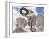 Portugal, Lisbon. Close-up of sculptures at the top of 18th century Arco da Rua Augusta-Julie Eggers-Framed Photographic Print