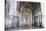 Portugal, Lisbon, Columns of the Arcade of Commerce Square with Reflections-Terry Eggers-Stretched Canvas