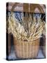 Portugal, Lisbon. Dried wheat stalks in the window of a bakery.-Julie Eggers-Stretched Canvas