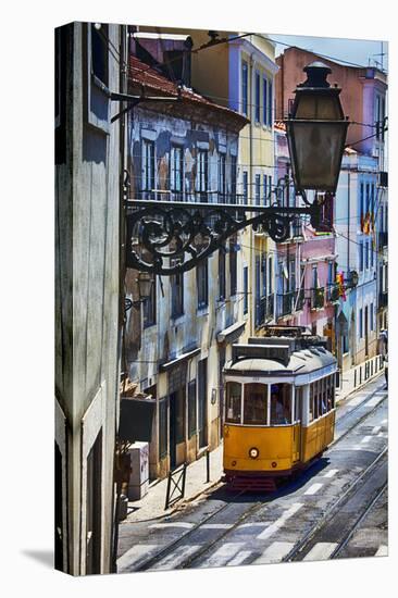 Portugal, Lisbon. Famous Old Lisbon Cable Car-Terry Eggers-Stretched Canvas