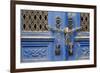 Portugal, Lisbon. Historic Alfama District, Blue Door with Chain Lock-Emily Wilson-Framed Photographic Print