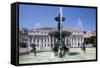 Portugal, Lisbon, Main Square (Pedro IV Square), Rossio Fountain-Samuel Magal-Framed Stretched Canvas