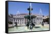 Portugal, Lisbon, Main Square (Pedro IV Square), Rossio Fountain-Samuel Magal-Framed Stretched Canvas