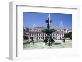 Portugal, Lisbon, Main Square (Pedro IV Square), Rossio Fountain-Samuel Magal-Framed Photographic Print