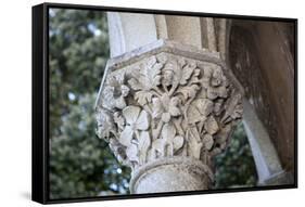 Portugal, Lisbon Region, Sintra, Monserrate Park and Palace, Decorated Column-Samuel Magal-Framed Stretched Canvas