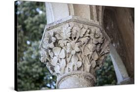 Portugal, Lisbon Region, Sintra, Monserrate Park and Palace, Decorated Column-Samuel Magal-Stretched Canvas