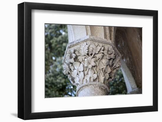Portugal, Lisbon Region, Sintra, Monserrate Park and Palace, Decorated Column-Samuel Magal-Framed Photographic Print