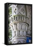 Portugal, Lisbon Region, Sintra, Pena National Palace, Decorated Column-Samuel Magal-Framed Stretched Canvas
