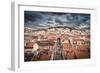 Portugal, Lisbon, Rooftop View of Baixa District with Sao Jorge Castle and Alfama District Beyond-Alan Copson-Framed Photographic Print