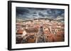 Portugal, Lisbon, Rooftop View of Baixa District with Sao Jorge Castle and Alfama District Beyond-Alan Copson-Framed Photographic Print