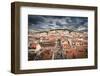 Portugal, Lisbon, Rooftop View of Baixa District with Sao Jorge Castle and Alfama District Beyond-Alan Copson-Framed Photographic Print