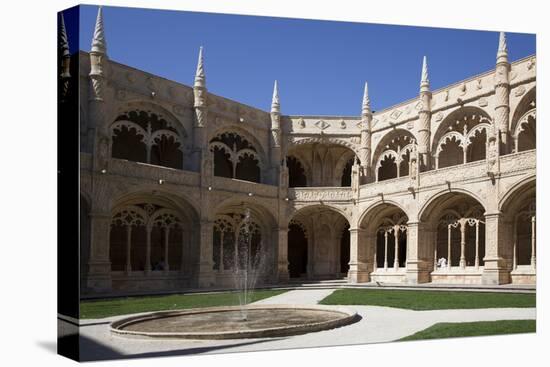 Portugal, Lisbon, Santa Maria de Belem, Hieronymite Monastery, Fountain in the Cloister-Samuel Magal-Stretched Canvas