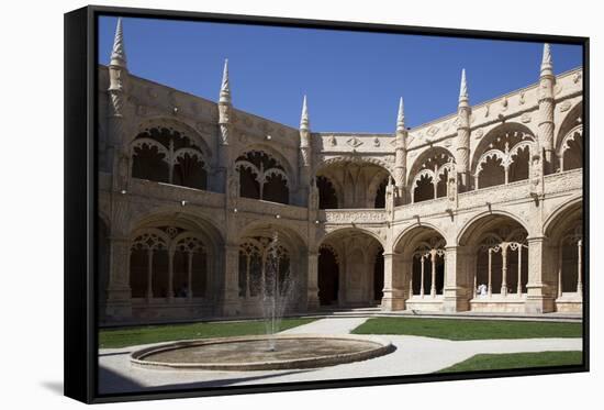 Portugal, Lisbon, Santa Maria de Belem, Hieronymite Monastery, Fountain in the Cloister-Samuel Magal-Framed Stretched Canvas