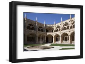 Portugal, Lisbon, Santa Maria de Belem, Hieronymite Monastery, Fountain in the Cloister-Samuel Magal-Framed Premium Photographic Print