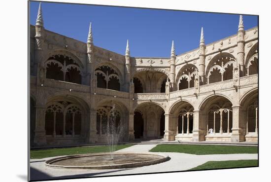 Portugal, Lisbon, Santa Maria de Belem, Hieronymite Monastery, Fountain in the Cloister-Samuel Magal-Mounted Photographic Print