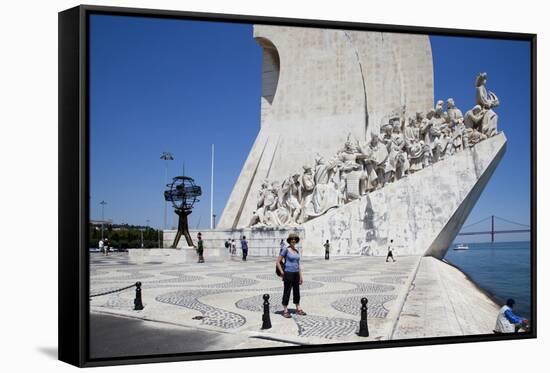 Portugal, Lisbon, Santa Maria de Belem, Monument To The Discoveries-Samuel Magal-Framed Stretched Canvas