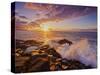 Portugal, Madeira, Sao Jorge, Sunset viewed from the Ponta de Sao Jorge-Karol Kozlowski-Stretched Canvas