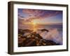 Portugal, Madeira, Sao Jorge, Sunset viewed from the Ponta de Sao Jorge-Karol Kozlowski-Framed Photographic Print